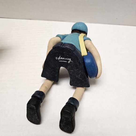 Decor Display Male Postal Worker Man Post Office D. Manning Art Shelf Sitter - Picture 5 of 7